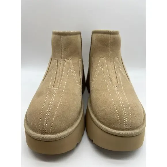 Ugg Ultra Mini New Heights Sunwave Boots Platform Suede UggPlush Sz 11 - Picture 11 of 12